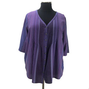 Women's Plus Size 3/4 Sleeve V-neck Top Shirt